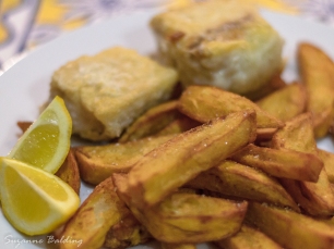 Home-made fish and chips. :-)